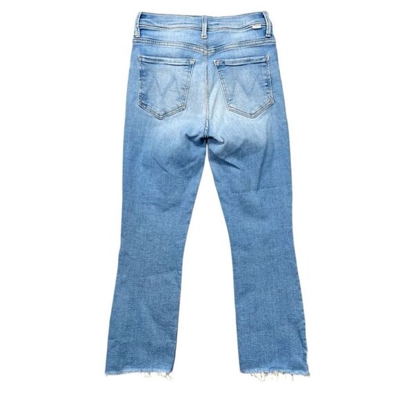 Mother The Insider Crop Step Fray Limited Edition Light Blue Denim Jeans 26 - Picture 10 of 16